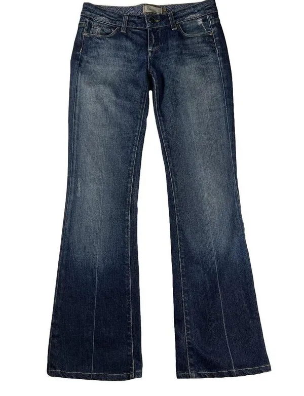 Paige Premium Denim Laurel Canyon Low Rise Bootcut Medium-Dark Jeans Size 26 - Image 2