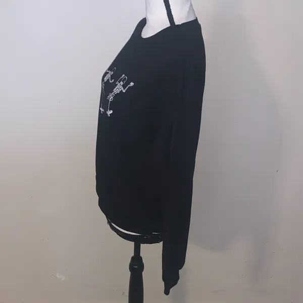 Shein Black Skeleton Graphic Woman’s pullover Sweater - Image 3