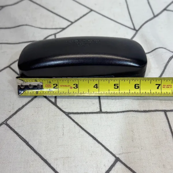 Coach Eyeglasses Case OS Black Hard Shell Clamshell with Cleaning Cloth - Image 9