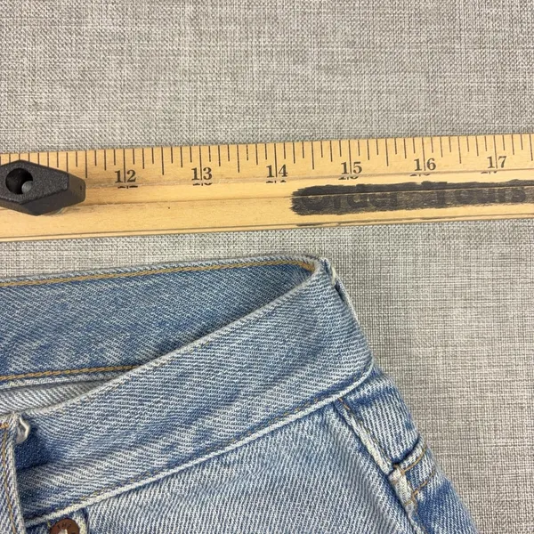 We The Free Jeans Womens 28 Blue Light Wash High Rise Straight Distressed Hem - Image 10