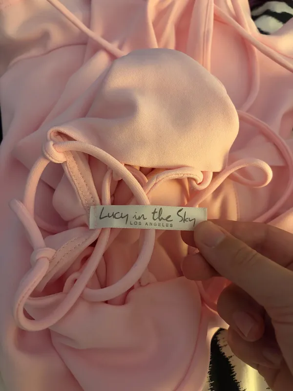 Lucy in the Sky Light Pink Mini Dress - Image 5