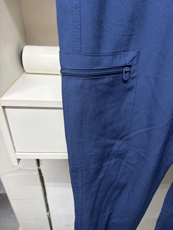 Med Couture Scrub Blue Navy Jogger Pants - Image 4