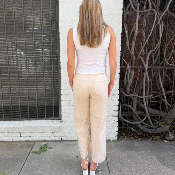 Urban Outfitters BDG High & Wide cream jean pants / fit like a size 25 - Image 6