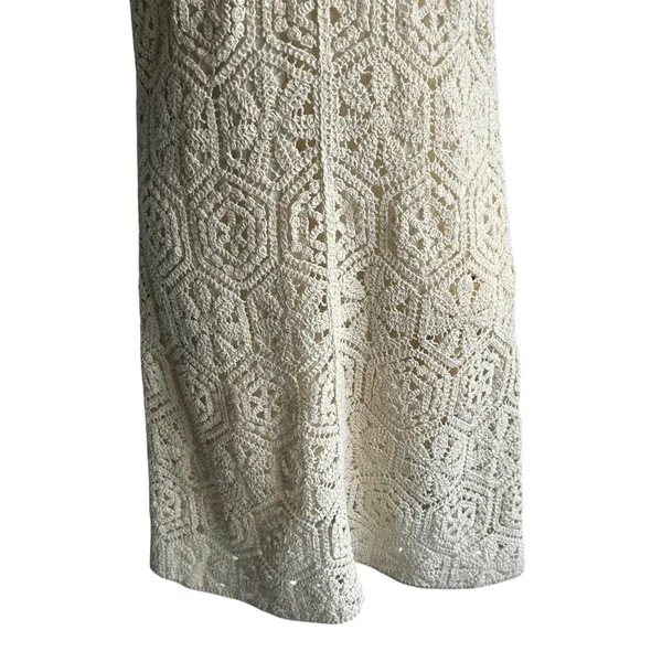 NWT Z Supply Allure Dress Sz M Natural Crochet Knit Sleeveless Boho Sleeveless - Image 7
