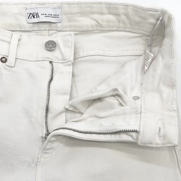 Zara Flare Jeans Womens 6 Stretch‎ Minimalist Indie Festival Clean Girl Urban - Image 6