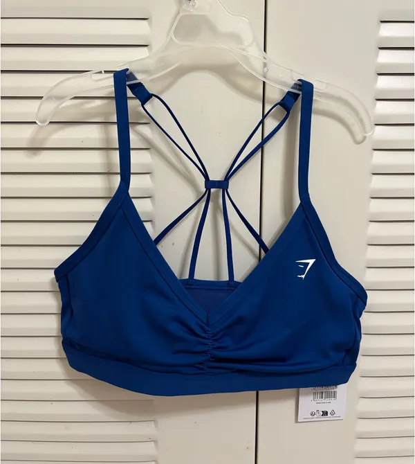gymshark ruched strappy sports bra - Image 3
