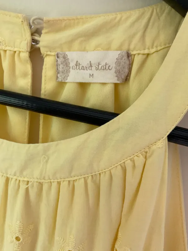 Altar'd State Dress Eyelet Mini yellow - Image 2