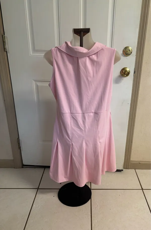 Large FKEEP (Amazon) light Pink Golf Tennis V-Neck Dress/ Shorts - Image 4