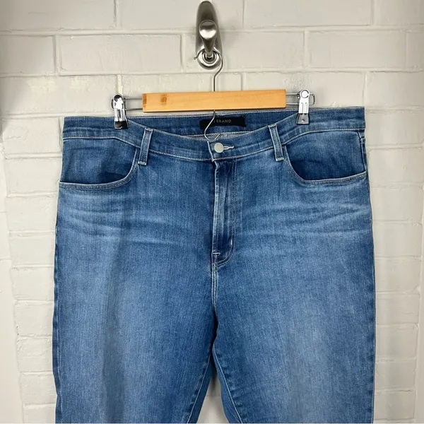 J Brand Alana High Rise Cropped Distressed Skinny Jeans Size 34 - Image 7