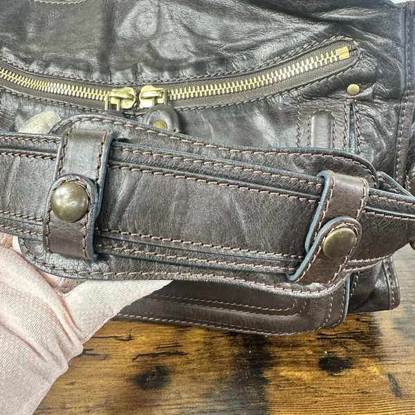 Chloé Bay Shoulder Bag Vintage Medium Brown Leather Gold Hardware Italy Classic - Image 13