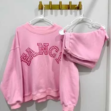 NWOT FANCY SET pink gingham logo  - Image 2