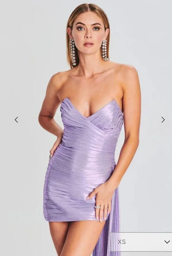Retrofête DANIELE DRESS in dusty lilac, size XXS - Image 2