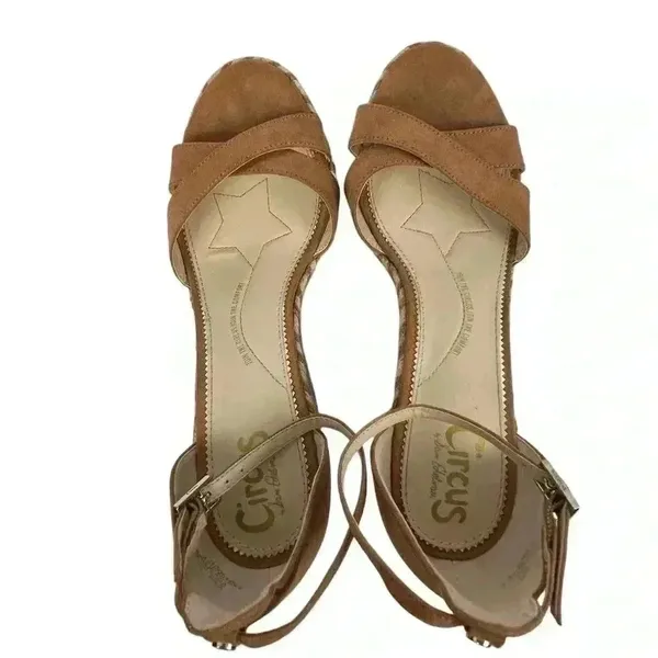 Circus by Sam Edelman Espadrille Sandals Brown Criss-Cross‎ Ankle Size 8.5 - Image 8