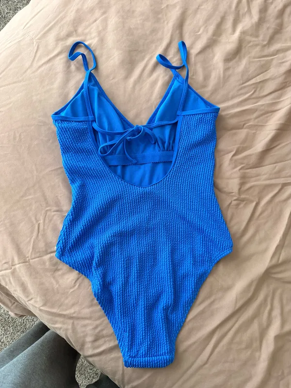 blue 1 peice bathing suit - Image 2
