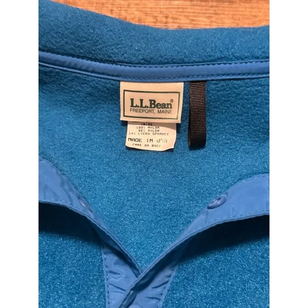 L.L. Bean fleece royal blue 1/4 zip pullover - Image 2