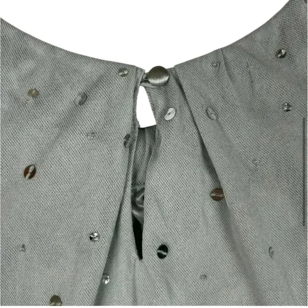 Ann Taylor Women's M Silver Sequin‎ Sleeveless Party Tank Top - Image 5