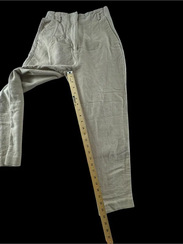 Zara Light Tan  Cropped Tapered Pants - Image 2