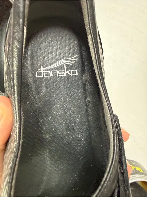 Dansko Franny Women's‎ Size 39 9US Black Leather Comfort Shoes Loafers - Image 2