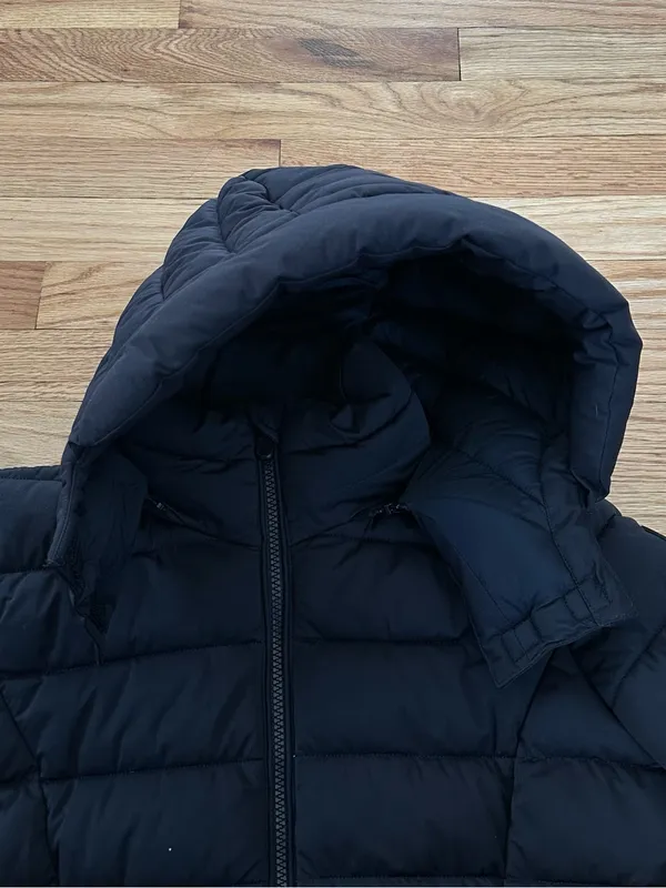 Save The Duck Women’s Long Puffer Coat Black S Plumtech - Image 5