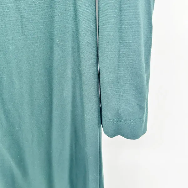Bryn Walker Womens Dark Green Modal Blend Lagenlook‎ Mock Neck Maxi Dress Size S - Image 7