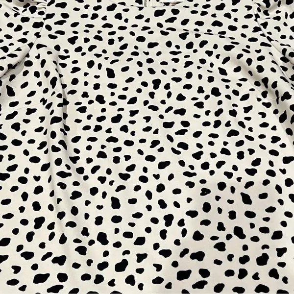 Melloday Polka Dot Cream Blouse Women’s Small - Image 2