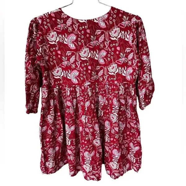 Grace Holiday Sully Dress Red Floral XS - Image 3