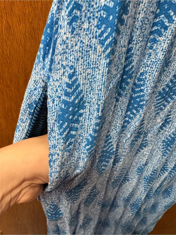 Sacred Threads Wide Leg Sleeveless Jumpsuit Blue Rayon L/XL Large Extra Large - Image 6