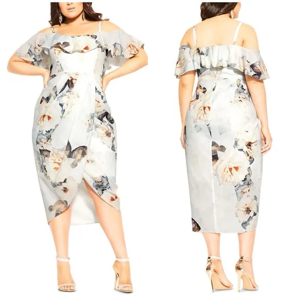 NWT City Chic English Garden Maxi Dress M/18 Romantic Feminine Soft Glam Garden‎ - Image 2
