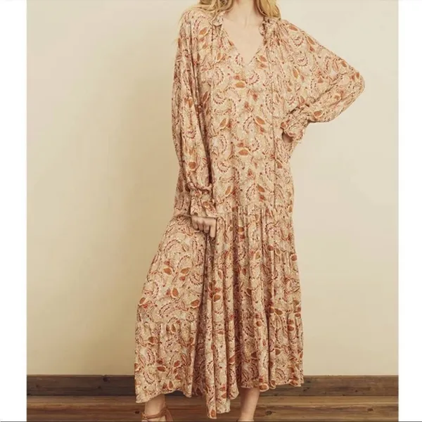 ✨DRESS FORUM Boho Paisley Oversized Ruffle Dress✨ - Image 3