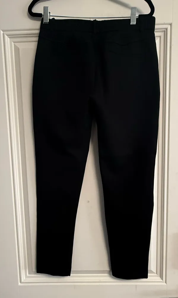 ZARA Black High-Rise Skinny Chino Pants - Size XL - Image 7