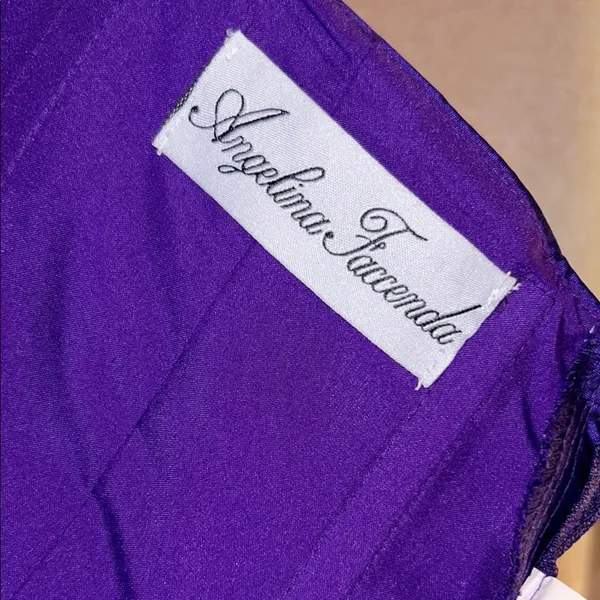NWT Angelina Faccenda Size 12 Violet Halter Style Dress - Image 13