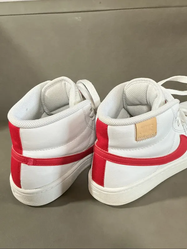 Nike Women's White Sneakers with Pink Swoosh High-Top - Image 3