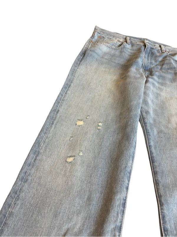 Denimist Lindsay Slim Boyfriend Jeans Light Wash Denim Distressed Size 31 Womens - Image 7