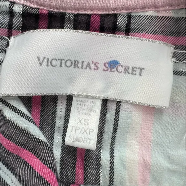 Victoria's Secret Dreamer Flannel 2 pc Pajama Set Multi Plaid sz XS - Image 2