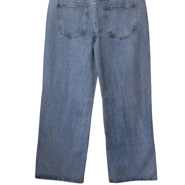NEW‎ Edikted Wide Leg Light Blue Jeans Capsule Grunge Skater Comfort M - Image 7