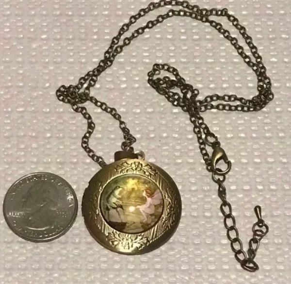 New Fairy & Frog Photo Locket Long Necklace - Image 3