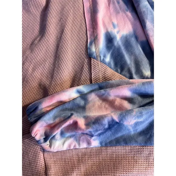 Umgee Women's Tie Dye Long Sleeve Waffle Knit Top Size L Multicolor - Image 8