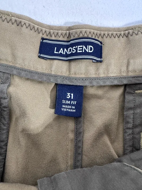 Lands End Pants Men Chino Brown Traditional Fit Outdoor Career Uniform Casual - Image 4