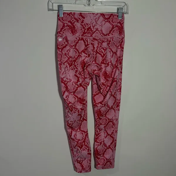 Fabletics Define PowerHold High-Waisted Capri Persimmon Phyton XXS‎ Activewear - Image 7