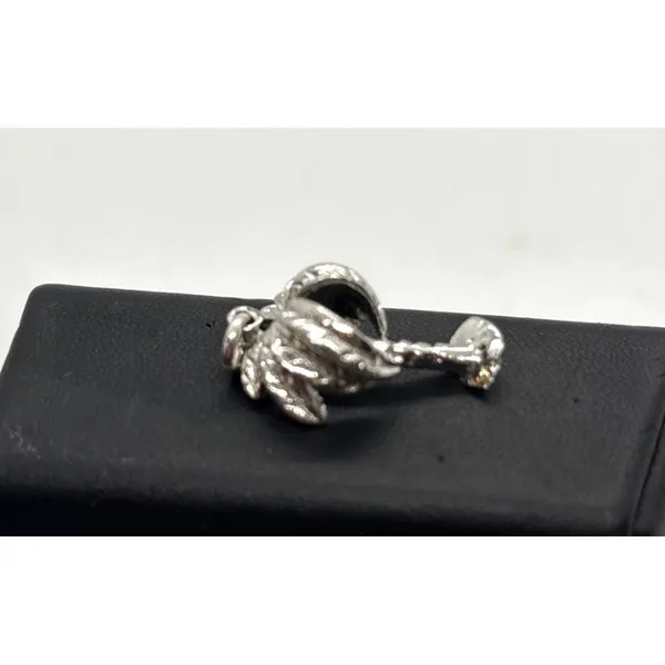 Vintage Palm Tree Tropical Charm Pendant Sterling‎ 925 Silver 1960s 3.1g 3D - Image 3