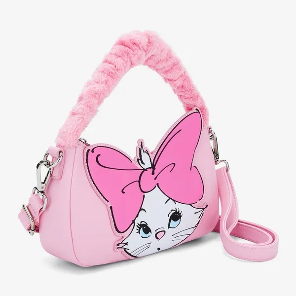 NWT Loungefly Disney Aristocats Marie Fuzzy Handle Pink Crossbody Bag - Image 2