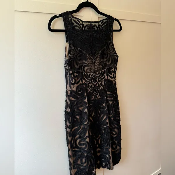 Sue Wong Lace Black Cocktail Dress Above‎ Knee Size 2 - Image 13
