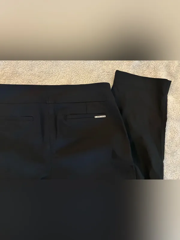 Anne Klein Black Straight Leg Dress Pants Size 4 - Image 8
