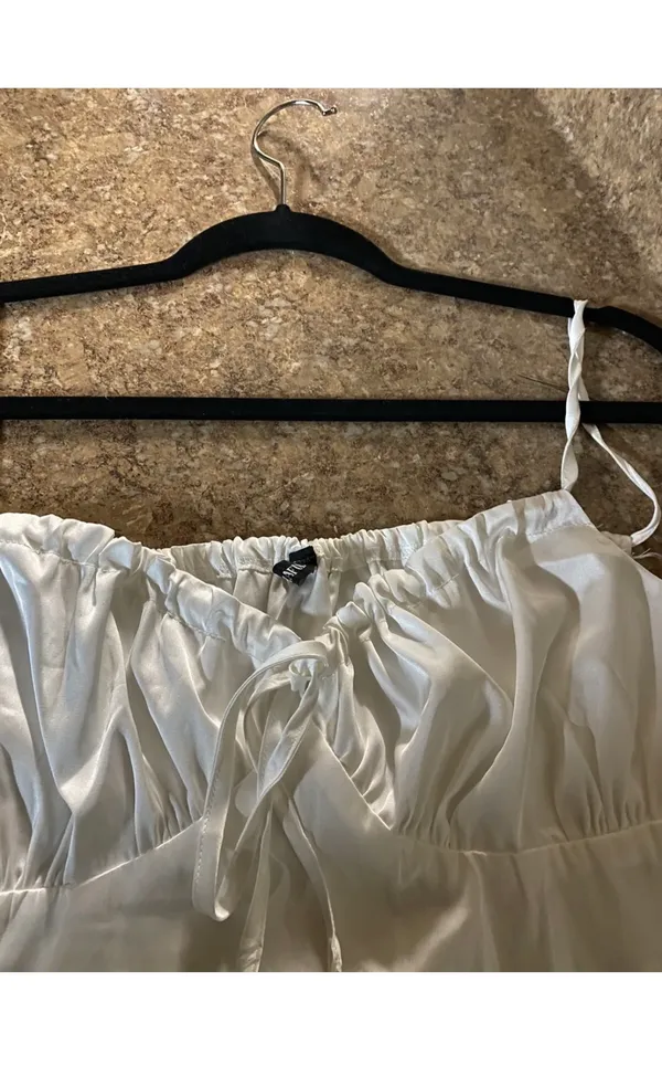 Zaful Sexy Spaghetti Straps Crop Top Women Summer Silk Satin Bow Ruched Camis Tops Sleeveless Backless Female Skinny Camisole - Image 11