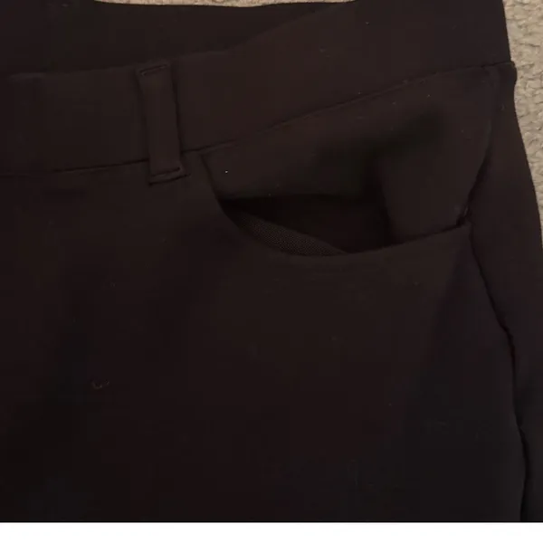 Quince Ultra-Stretch Ponte Straight Leg Pant‎ Black Medium Petite Work Office - Image 2
