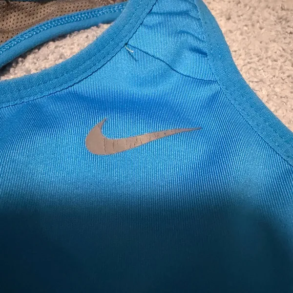 Nike Women's Blue Dri Fit Tank Top - Image 5