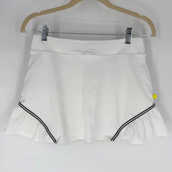 L’Oeuf Poché‎ Baseline Tennis Skort White with Navy Trim Size Small - Image 2
