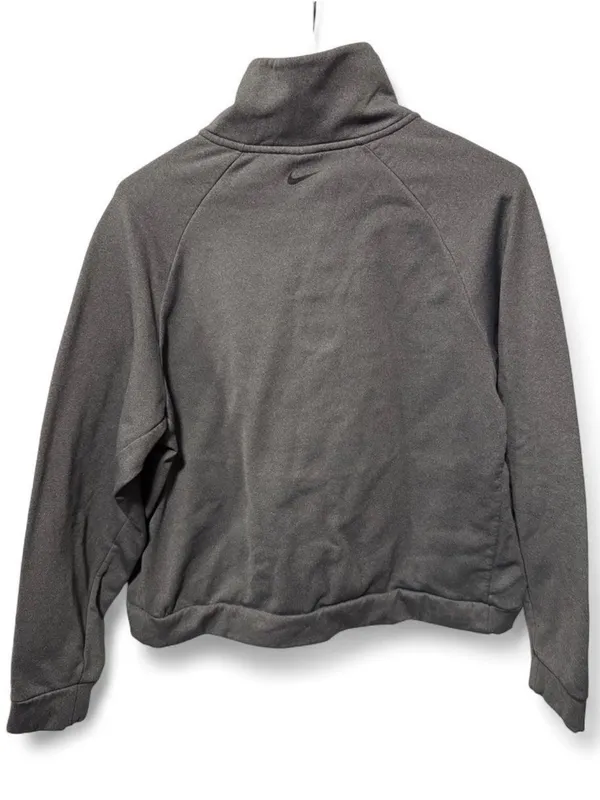 Nike Therma-Fit 1/2 zip cropped Pullover sweatshirt Gray size large - Image 3