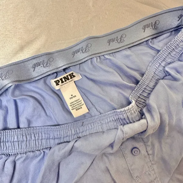 PINK Victoria's Secret Sky Blue boxer Shorts - Image 3
