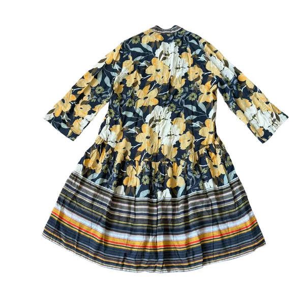 Anthropologie Floral Mini Dress Yellow Green - Image 4
